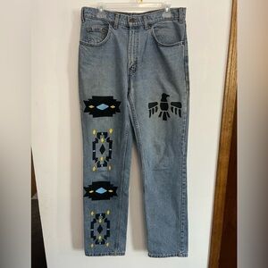 Vintage 516 Levi's Blue Jeans with Upcycled Details